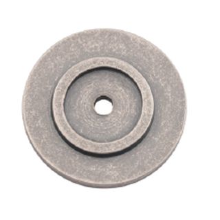 CABINET KNOB BACKPLATES RUMBLED NICKEL