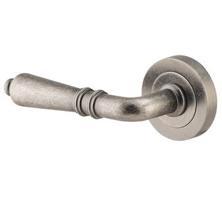 LEVER ON ROSE RUMBLED NICKEL