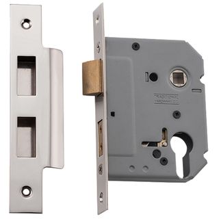 RESIDENTIAL MORTICE LOCKS POLISHED NICKEL