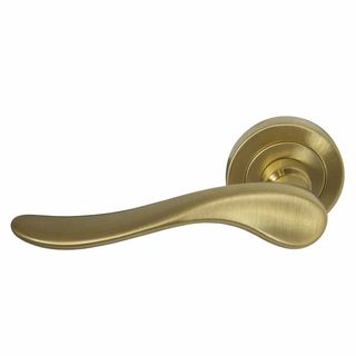 LEVER ON ROSE SATIN BRASS