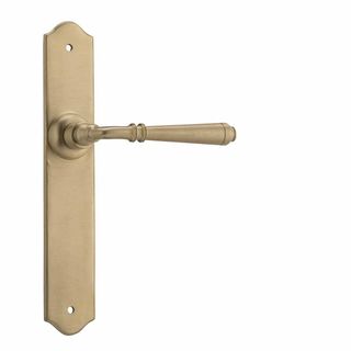 LEVER ON PLATE SATIN BRASS