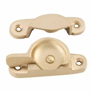 SASH WINDOW FASTENERS SATIN BRASS