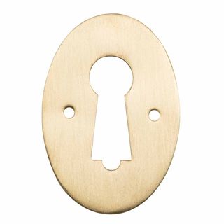 KEY HOLE ESCUTCHEONS SATIN BRASS