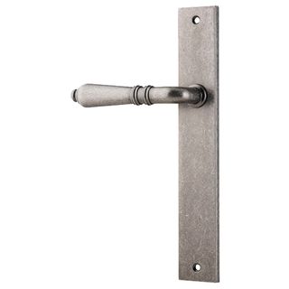DOOR FURNITURE RUMBLED NICKEL