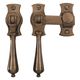 FRENCH DOOR FASTENERS FLORENTINE BRONZE