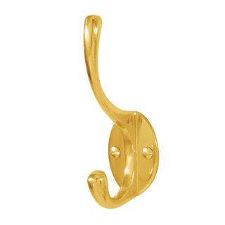 HAT-COAT ROBE HOOKS POLISHED BRASS