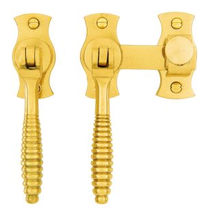 FRENCH DOOR FASTENERS POLISHED BRASS