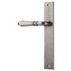 DOOR FURNITURE RUMBLED NICKEL