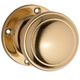 KNOB ON ROSE POLISHED BRASS