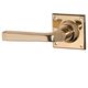 LEVER ON ROSE POLISHED BRASS