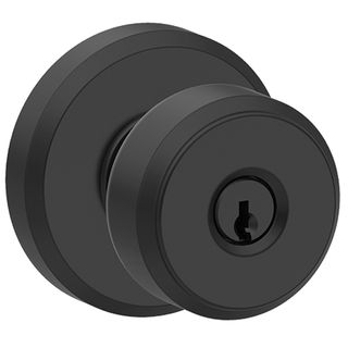 KNOB ON ROSE MATT BLACK