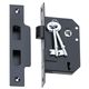 RESIDENTIAL MORTICE LOCKS MATT BLACK