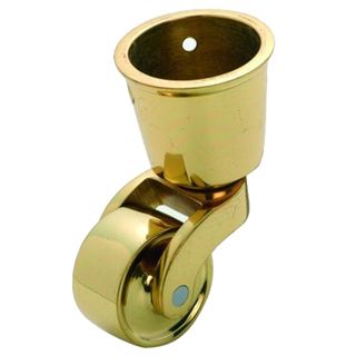 CABINET CASTORS POLISHED BRASS