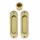 SLIDING DOOR PASSAGE SET SATIN BRASS