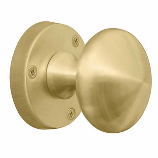 KNOB ON ROSE MATT SATIN BRASS