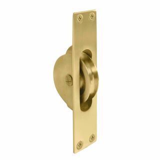 SASH WINDOW PULLEY MATT SATIN BRASS