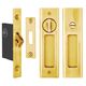 SLIDING DOOR PRIVACY LATCH POLISHED BRASS