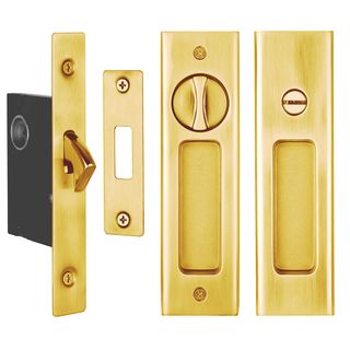 SLIDING DOOR PRIVACY LATCH POLISHED BRASS