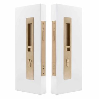 SLIDING DOOR LOCKSETS UNLACQUERED SATIN BRASS
