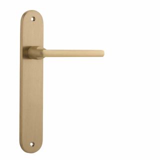 LEVER ON PLATE BRUSHED BRASS