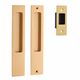 SLIDING DOOR PASSAGE SET BRUSHED BRASS