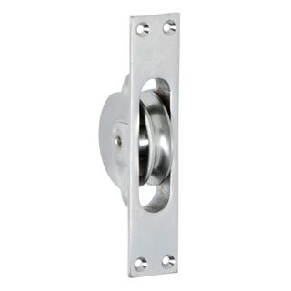 SASH WINDOW PULLEY SATIN CHROME