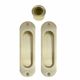 SLIDING DOOR PASSAGE SET UNLACQUERED SATIN BRASS