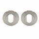 OVAL CYLINDER ESCUTCHEONS BRUSHED NICKEL