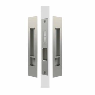 SLIDING DOOR PRIVACY SETS BRUSHED NICKEL