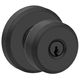 KNOB ON ROSE MATT BLACK