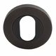OVAL CYLINDER ESCUTCHEONS DARK ROMAN BRASS