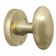 KNOB ON ROSE UNLACQUERED SATIN BRASS