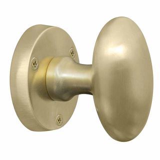 KNOB ON ROSE UNLACQUERED SATIN BRASS