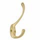 HAT-COAT ROBE HOOKS MATT SATIN BRASS