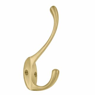 HAT-COAT ROBE HOOKS MATT SATIN BRASS