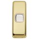 FLAT PLATE ROCKER RANGE POLISHED BRASS-WHITE