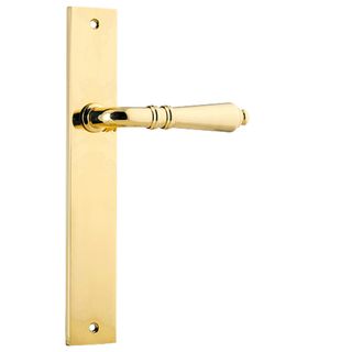 LEVER ON PLATE POLISHED BRASS