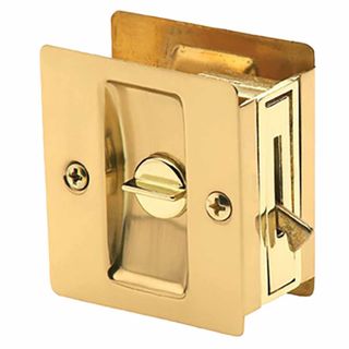 SLIDING DOOR PRIVACY SETS POLISHED BRASS