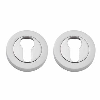 EURO CYLINDER ESCUTCHEONS SATIN NICKEL