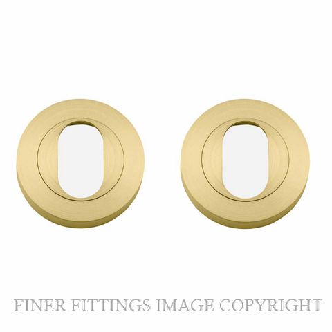 IVER 17120 OVAL ESCUTCHEON BRUSHED GOLD PVD