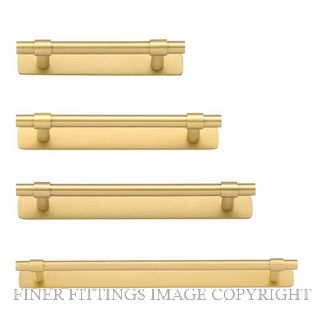 IVER 17151B HELSINKI CABINET PULL WITH BACKPLATE BRUSHED GOLD PVD