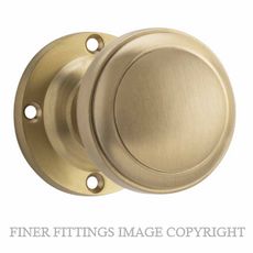 TRADCO 21369 MILTON KNOB ON ROSE UNLACQUERED SATIN BRASS