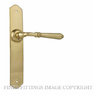 TRADCO 21353 REIMS LEVER LATCH UNLACQUERED POLISHED BRASS