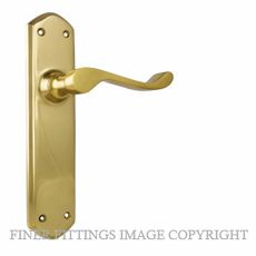 TRADCO WINDSOR 21351-21352 LEVER ON PLATE UNLACQUERED POLISHED BRASS