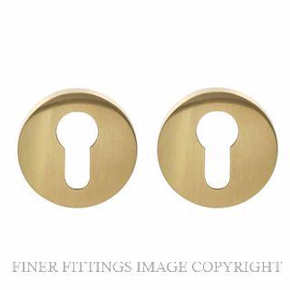 GROEL BRSR8ESC EURO CYLINDER ESCUTCHEONS SATIN BRASS