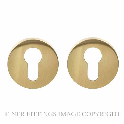 GROEL BRSR8ESC EURO CYLINDER ESCUTCHEONS SATIN BRASS
