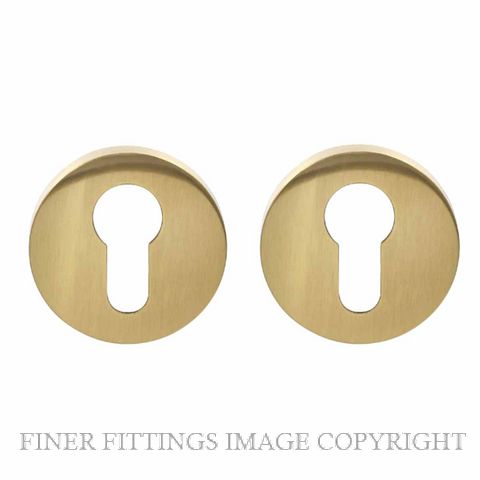 GROEL BRSR8ESC EURO CYLINDER ESCUTCHEONS SATIN BRASS