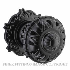 TRADCO 20370 MB DOOR KNOB FILIGREE MATT BLACK