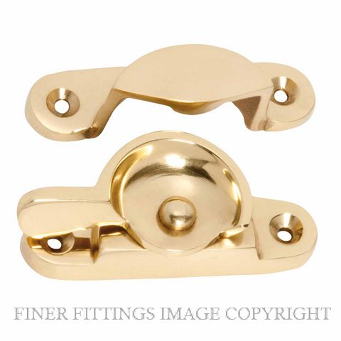 TRADCO 21380 SASH FASTENER CLASSIC UNLACQUERED POLISHED BRASS