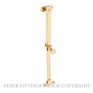 TRADCO 21382 CASEMENT STAY TELESCOPIC PIN UNLACQUERED POLISHED BRASS